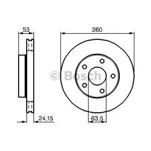 спирачен диск BOSCH 0 986 478 195 