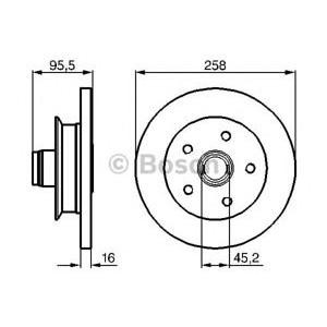 спирачен диск BOSCH 0 986 478 224