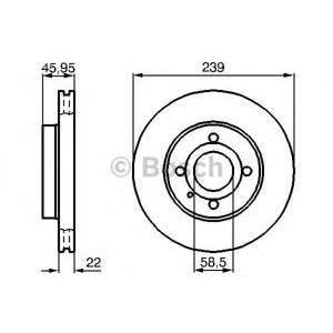 спирачен диск BOSCH 0 986 478 228 