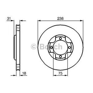 спирачен диск BOSCH 0 986 478 249