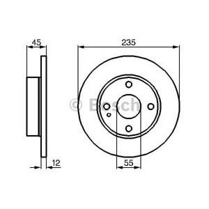 спирачен диск BOSCH 0 986 478 252