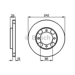 спирачен диск BOSCH 0 986 478 254 