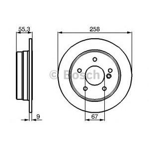 спирачен диск BOSCH 0 986 478 255 