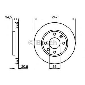 спирачен диск BOSCH 0 986 479 B32