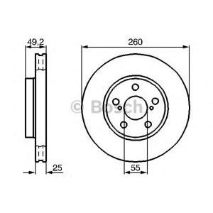 спирачен диск BOSCH 0 986 478 451