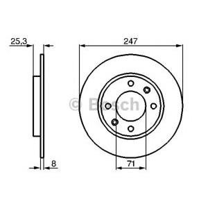 спирачен диск BOSCH 0 986 478 464 