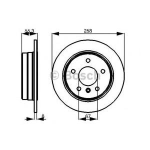 спирачен диск BOSCH 0 986 478 475 