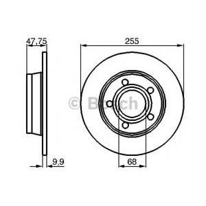 спирачен диск BOSCH 0 986 478 480 