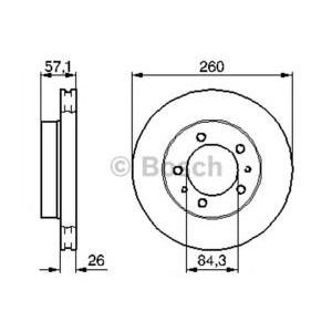спирачен диск BOSCH 0 986 478 484 