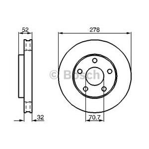 спирачен диск BOSCH 0 986 478 486