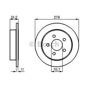 спирачен диск BOSCH 0 986 478 487 