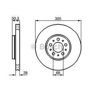 спирачен диск BOSCH 0 986 478 494 