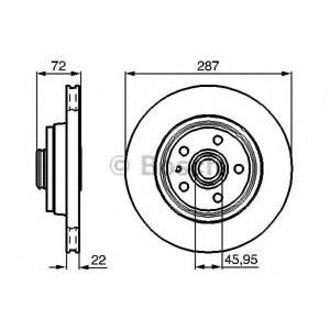 спирачен диск BOSCH 0 986 478 509 