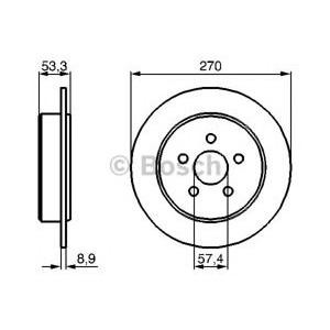 спирачен диск BOSCH 0 986 478 514