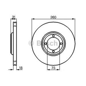 спирачен диск BOSCH 0 986 478 522 
