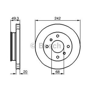 спирачен диск BOSCH 0 986 478 534