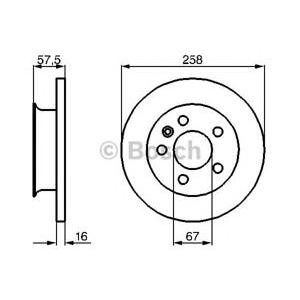 спирачен диск BOSCH 0 986 478 544