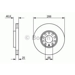 спирачен диск BOSCH 0 986 478 546 