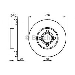 спирачен диск BOSCH 0 986 478 549