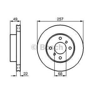 спирачен диск BOSCH 0 986 478 567