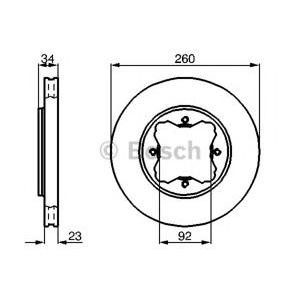 спирачен диск BOSCH 0 986 478 568