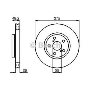 спирачен диск BOSCH 0 986 478 583