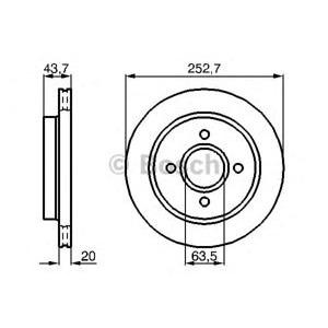 спирачен диск BOSCH 0 986 478 605 
