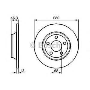 спирачен диск BOSCH 0 986 478 615