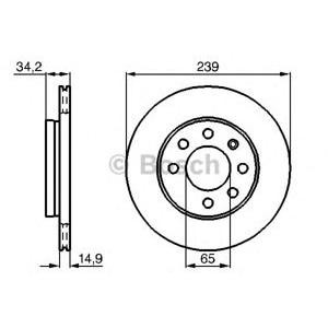 спирачен диск BOSCH 0 986 478 627