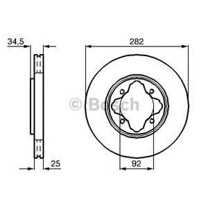 спирачен диск BOSCH 0 986 478 634 