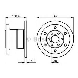 спирачен диск BOSCH 0 986 478 647 