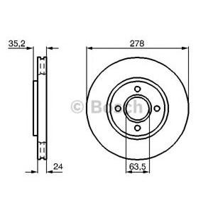 спирачен диск BOSCH 0 986 478 670 