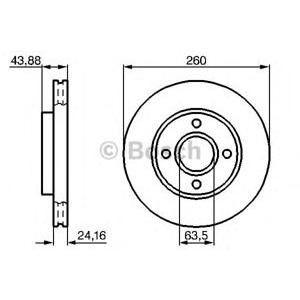 спирачен диск BOSCH 0 986 478 671 