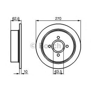 спирачен диск BOSCH 0 986 478 672