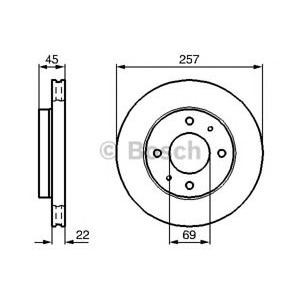 спирачен диск BOSCH 0 986 478 673 