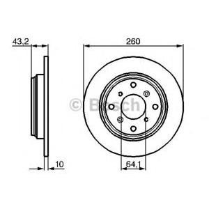 спирачен диск BOSCH 0 986 478 680 
