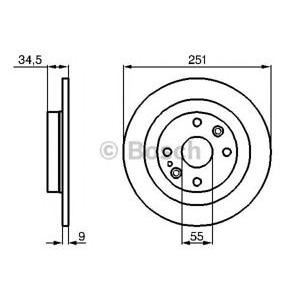 спирачен диск BOSCH 0 986 478 701 