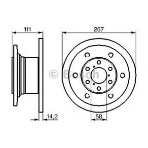 спирачен диск BOSCH 0 986 478 742 