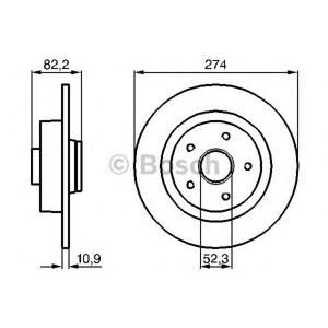 спирачен диск BOSCH 0 986 478 744