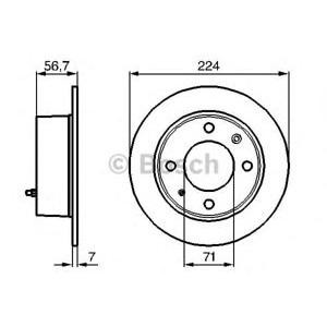 спирачен диск BOSCH 0 986 478 749 