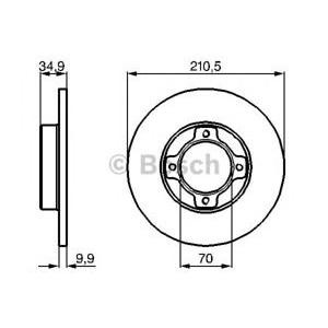 спирачен диск BOSCH 0 986 478 755 