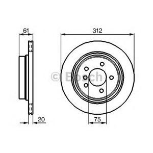 спирачен диск BOSCH 0 986 478 768 