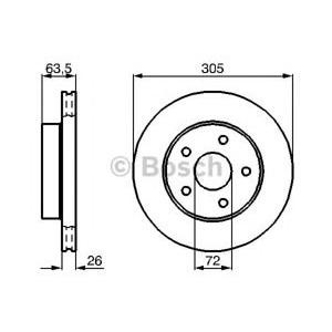 спирачен диск BOSCH 0 986 478 772 