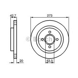 спирачен диск BOSCH 0 986 478 816