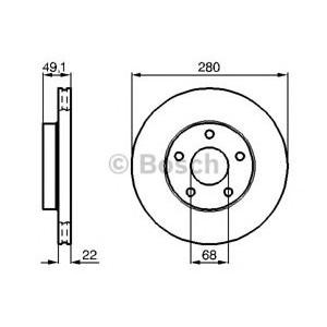 спирачен диск BOSCH 0 986 478 833