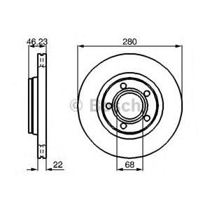 спирачен диск BOSCH 0 986 478 869 