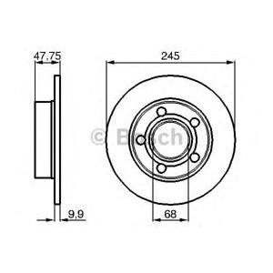 спирачен диск BOSCH 0 986 478 888 