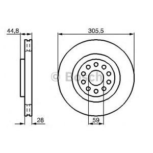 спирачен диск BOSCH 0 986 478 963 