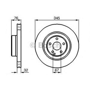 спирачен диск BOSCH 0 986 478 964 