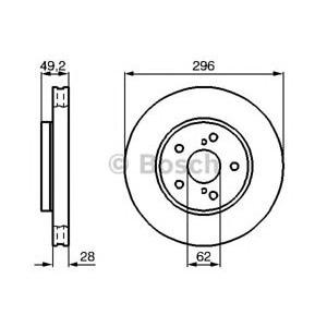 спирачен диск BOSCH 0 986 478 968